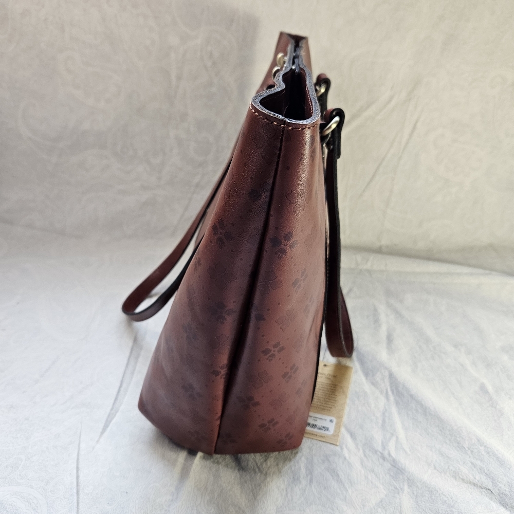 NWT Patricia Nash Benvenuto Leather Brown Tote Bag - Picture 3 of 12